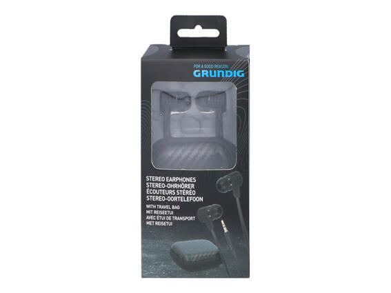 Grundig Στερεοφωνικά Ακουστικά Ψείρες Stereo (In-ear) 1.2m καλώδιο, 06565 Μαύρο