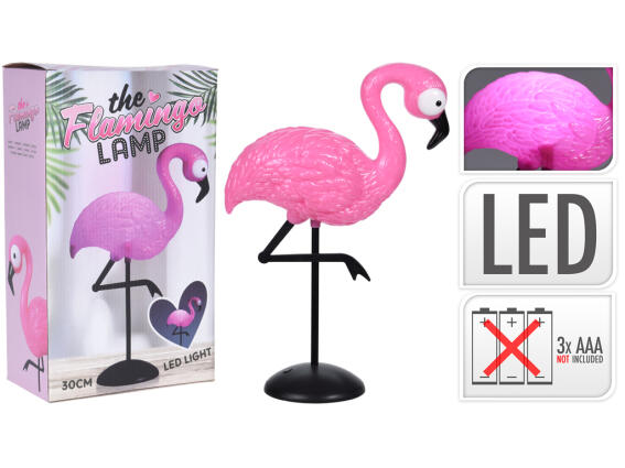 Ροζ Φλαμίνγκο Φωτιστικό LED Εσωτερικού Χώρου 30cm, Flamingo CY5653450