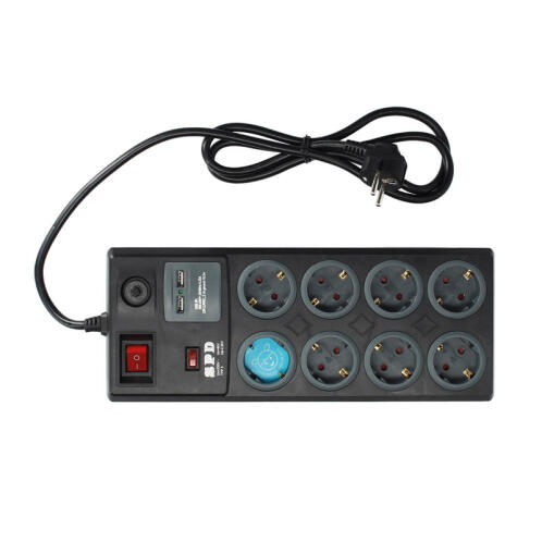 GSC Πολύπριζο Ασφαλείας 8 Θέσεων με 2 Θύρες USB και Καλώδιο 1.4 m 000803393