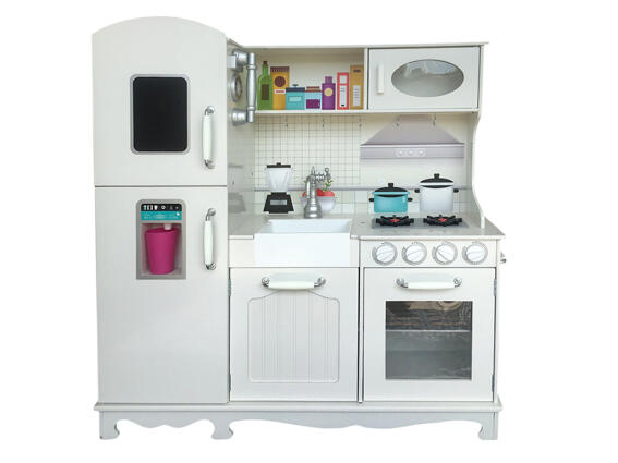Aria Trade Ξύλινη Παιδική Κουζίνα, Παιχνίδι Μίμησης με 102.5 x 91 x 30, KD4582