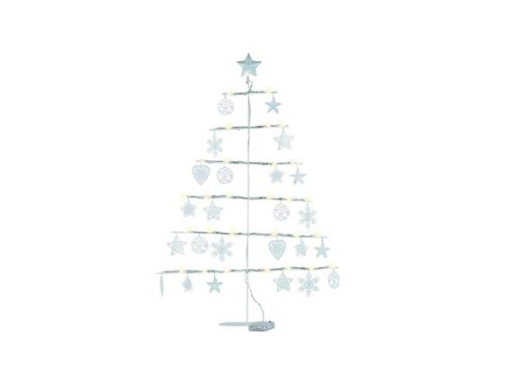 Τεχνητό Χριστουγεννιάτικο Φωτιζόμενο Δέντρο, με Led φωτισμό, 24 ενσωματωμένα κρεμαστά στολίδια