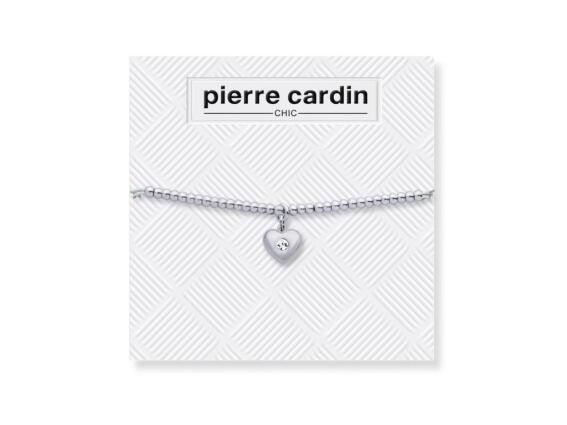 Pierre Cardin Pcc7742 Βραχιόλι Από Κράμα Ασημιού Σχέδιο Καρδιά, Μήκους 16 Cm