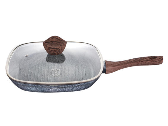 Berlinger Haus Τηγάνι Γκριλ Grill 28 cm και γυάλινο καπάκι, Forest Line, BH-1599N
