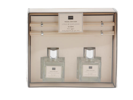 Σετ Αρωματικά χώρου με Στικ 2 τεμαχίων, χωρητικότητας 30ml Citrus and Sunflower