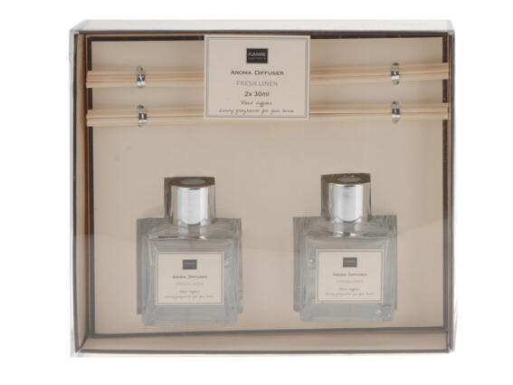 Σετ Αρωματικά χώρου με Στικ 2 τεμαχίων, χωρητικότητας 30ml Fresh Linen