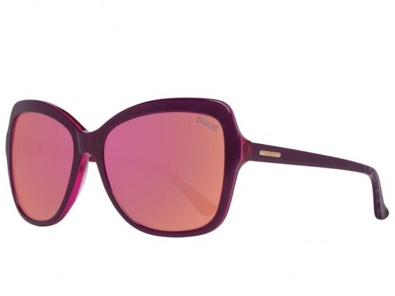 Guess Γυναικεία Γυαλιά Ηλίου με Ορθογώνιο Φακό, σε χρώμα Μπορντώ, GU7428 81Z 57