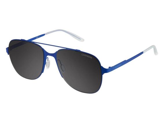 Carrera Ανδρικά Γυαλιά Ηλίου, με μεταλλικό σκελετό, Ορθογώνιο φακό, σε χρώμα μπλε, 114/S D6K 55