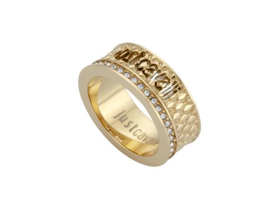 Just Cavalli Γυναικείο Κόσμημα Δαχτυλίδι από ατσάλι σε χρυσό χρώμα