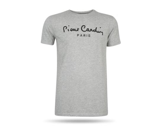Pierre Cardin Ανδρικό Μπλουζάκι T-shirt με τύπωμα και κοντό μανίκι σε γκρι χρώμα