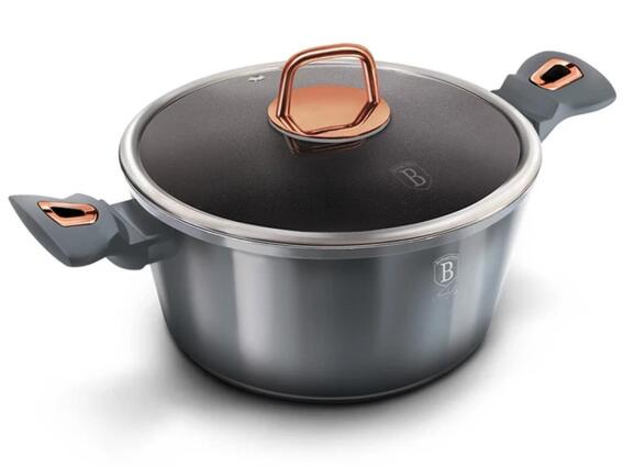 Berlinger Haus BH-6013 αντικολλητική κατσαρόλα 28 cm με τριπλή μαρμάρινη επίστρωση και καπάκι