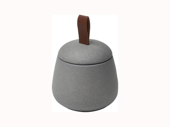 Θήκη μπάνιου για βαμβάκι και για άλλα μικροαντικείμενα διαμέτρου 10 εκατοστών σε Γκρι χρώμα