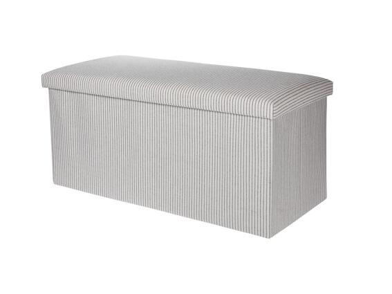 Υφασμάτινο Σκαμπό με αποθηκευτικό χώρο, σε 3 χρώματα, διαστάσεις 76x38x38cm Ριγέ