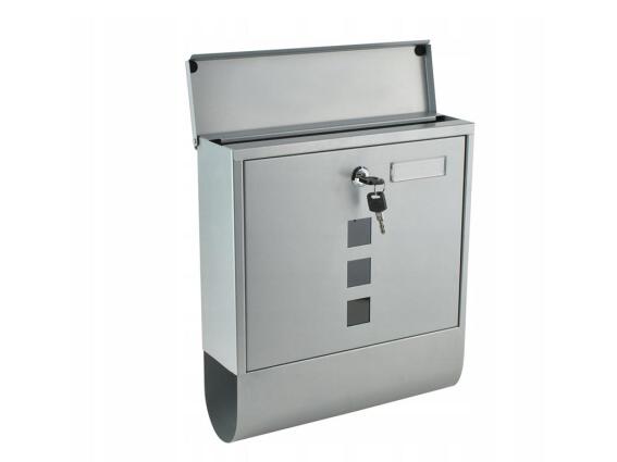 Malatec Γραμματοκιβώτιο από Ανοξείδωτο Ατσάλι με κλειδαριά και θέση για εφημερίδα, 10x30.7x34 cm