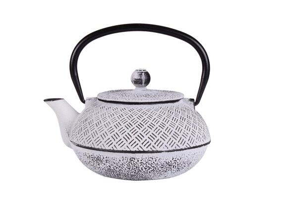 Εμαγιέ Τσαγιέρα από Μαντέμι με Φίλτρο σε Λευκό Χρώμα χωρητικότητας 900ml