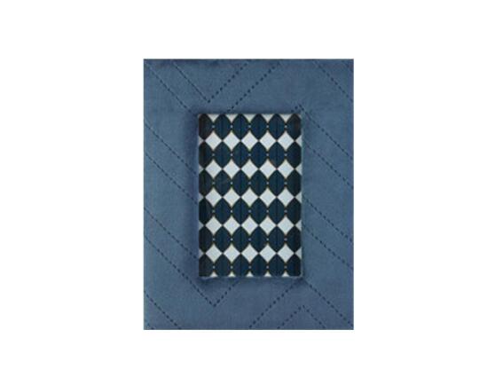 Aria Trade Ξύλινη Παραλληλόγραμμη κορνίζα με βελούδινη επιφάνεια σε 3 χρώματα, 18x23x1.5 cm Μπλε