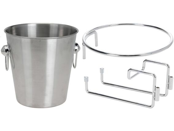 Μεταλλική Σαμπανιέρα Παγοθήκη με Βάση από ανοξείδωτο ατσάλι, 21.5x22 cm