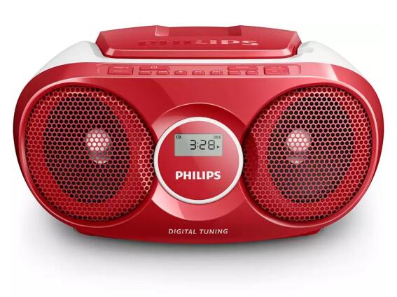 Philips Φορητό Ραδιόφωνο CD Player 3W σε Κόκκινο χρώμα, AZ215/12