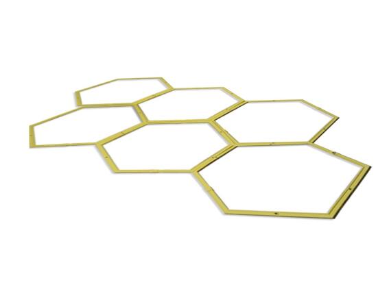 Dunlop Πλέγμα Ευκινησίας Προπόνησης Εξάγωνο με 6 κρίκους, 65x57 cm, Agility Hoops