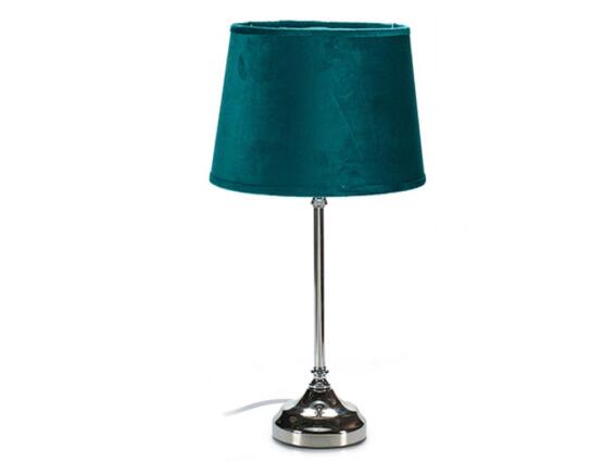 Επιτραπέζιο Φωτιστικό πορτατίφ σε πράσινο χρώμα με βελούδινο καπέλο, 25x25x45 cm