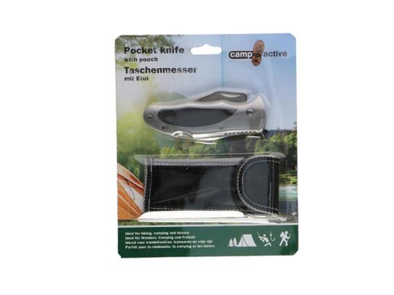 Αναδιπλούμενος Σουγιάς Τσέπης για Camping από Ανοξείδωτο Ατσάλι, 2x18 cm, Camp Active