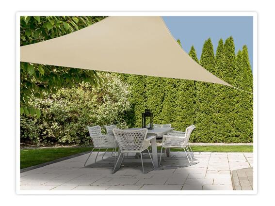 Αντηλιακή Τριγωνική Τέντα Σκίαστρο σε 4 χρώματα, 3.6x3.6x3.6 m  Χακί