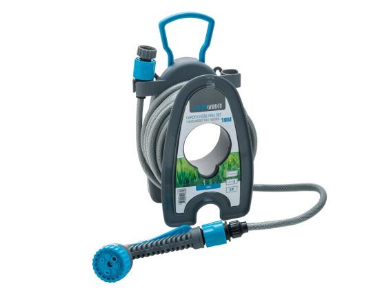 Λάστιχο Κήπου 10m με βάση στήριξης και πιστόλι νερού, 26x17x15 cm, Pro Garden