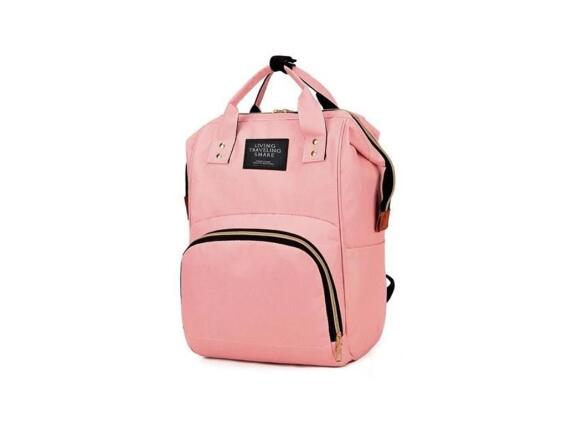 Aria Trade Backpack Τσάντα Αλλαξιέρα Πλάτης 3-σε-1 Ροζ