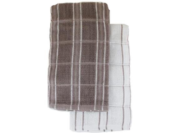 Aria Trade Σετ Βαμβακερή Πετσέτα Κουζίνας 2 τεμαχίων με σχέδιο, 50x50 cm, Andrew