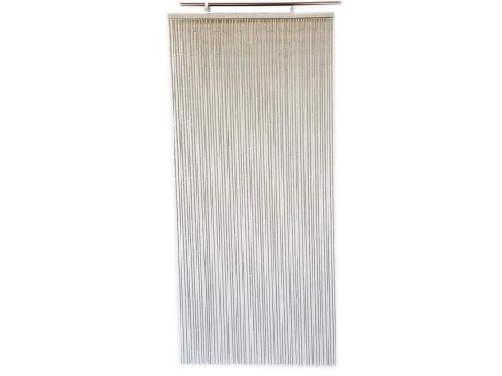 Aria Trade Κουρτίνα Πόρτας από ξύλο Bamboo σε γκρι χρώμα, 90x200 cm