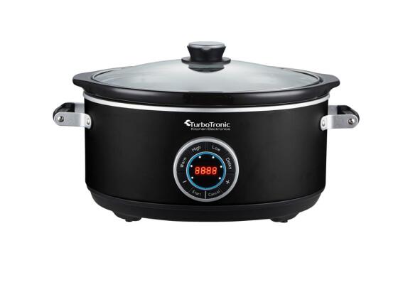 TurboTronic Επαγγελματικός Πολυμάγειρας SlowCooker 2 ταχυτήτων 300Watt, TT-SC200 Μαύρο