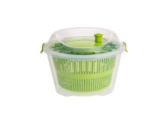 Συσκευή Στραγγίσματος Στεγνωτήρας Λαχανικών Σαλατιέρα σε 3 χρώματα, 25x16 cm Πράσινο