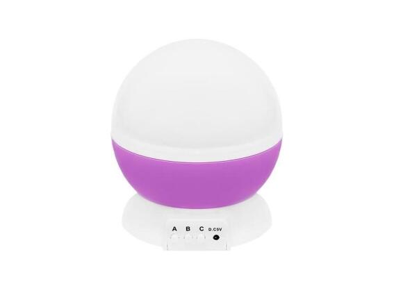 Περιστρεφόμενο Φωτάκι Νυκτός Δωματίου Projector, 12.5x13.5x5 cm Μωβ