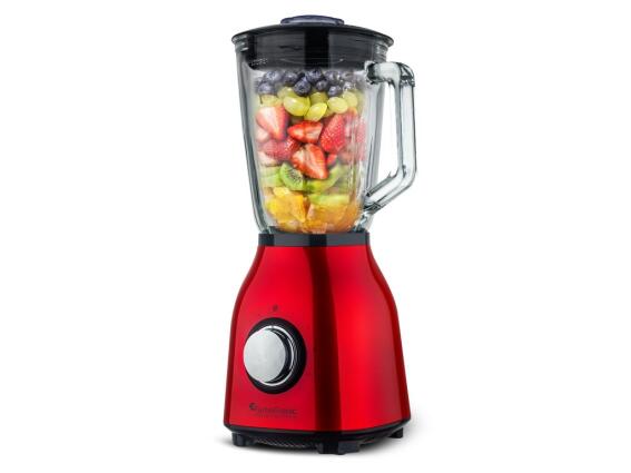 TurboTronic TT-BG6 Ηλεκτρικό Μπλέντερ με Γυάλινη Κανάτα 1400W 1.5L Kόκκινο