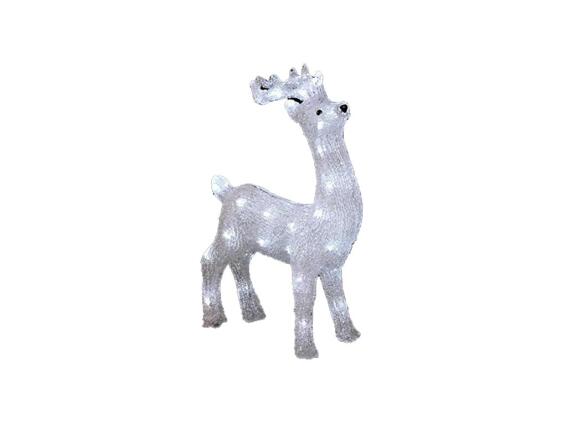 Διακοσμητικός Φωτιζόμενος Τάρανδος με 40 LED από ακρυλικό υλικό, 30,5x15x45,5 cm