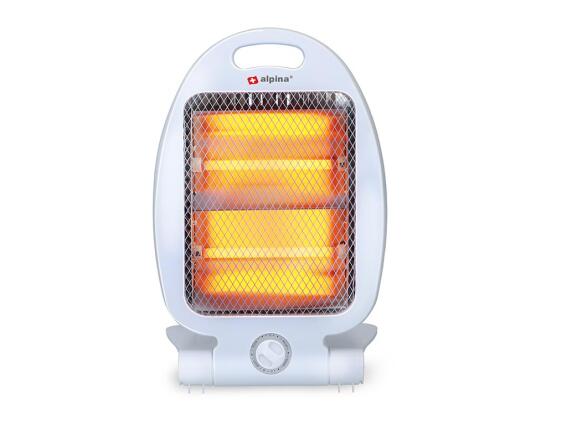 Ηλεκτρική Σόμπα Αλογόνου 800W με αυτόματη περιστροφή και 2 επίπεδα θερμότητας, 23x17x35 cm, Alpina