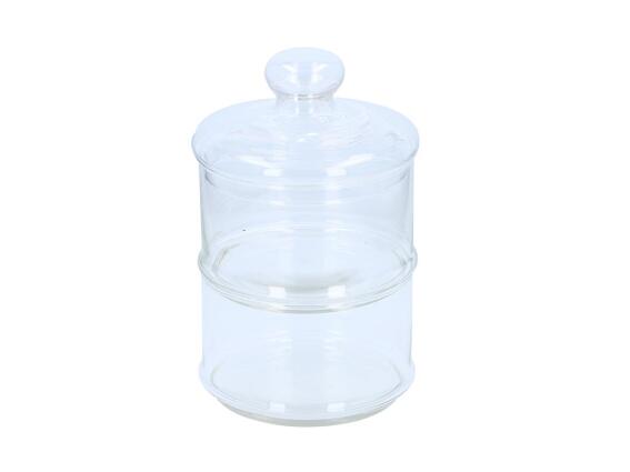 Γυάλινο Δοχείο Αποθήκευσης 2 επιπέδων με καπάκι, 16x28 cm, Alpina Switzerland