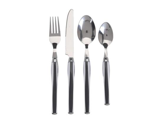 Σετ Μαχαιροπίρουνα 24 τεμαχίων με πλαστική λαβή σε 2 χρώματα Μαύρο