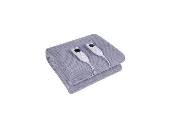 Camry Διπλή Ηλεκτρική Κουβέρτα Θερμαινόμενο Υπόστρωμα 60W σε Γκρι χρώμα, 150x160cm, CR-7417