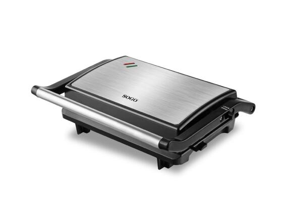Sogo Τοστιέρα 750 Watt  με Λαβή και Επίπεδες αντικολλητικές πλάκες, 21.6x26.8x8.5 cm, SAN-SS-7124
