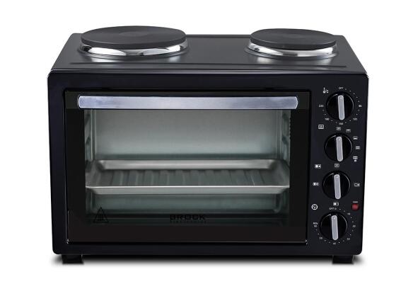 Brock Ηλεκτρικός Φούρνος 3300W χωρητικότητας 45L με 2 εστίες, 54.5x35.5x37 cm, TO 4502 BK