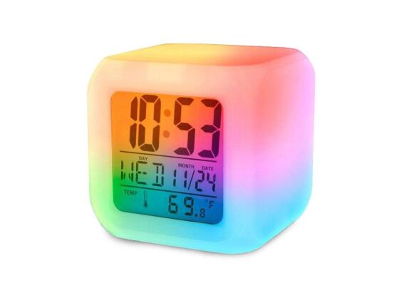 Ψηφιακό Επιτραπέζιο Ρολόι με ένδειξη Θερμοκρασίας, Ξυπνητήρι και Ημερομηνία, 8x8x8 cm, Alarm clock