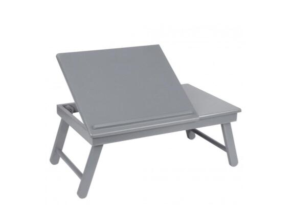 Ξύλινο Πτυσσόμενο Τραπεζάκι Laptop σε γκρι χρώμα, 55X35X25cm