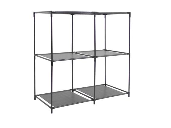 Ραφιέρα Αποθήκευσης με 4 Υφασμάτινα Ράφια Αποθήκευσης και Μεταλλικό Σκελετό,  68.5x34.5x70 cm