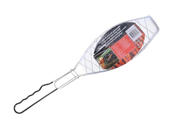 Σχάρα Ψησίματος για Ψάρι με Λαβή σιλικόνης, 13x1x58 cm