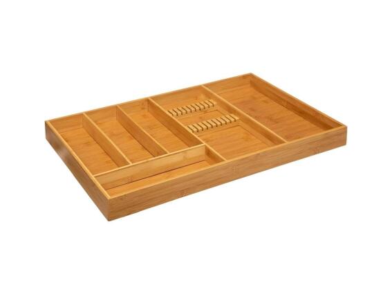 Bamboo Ξύλινη Θήκη για Μαχαιροπίρουνα με 6 διαμερίσματα, 58x38x5 cm, Cutlery organiser