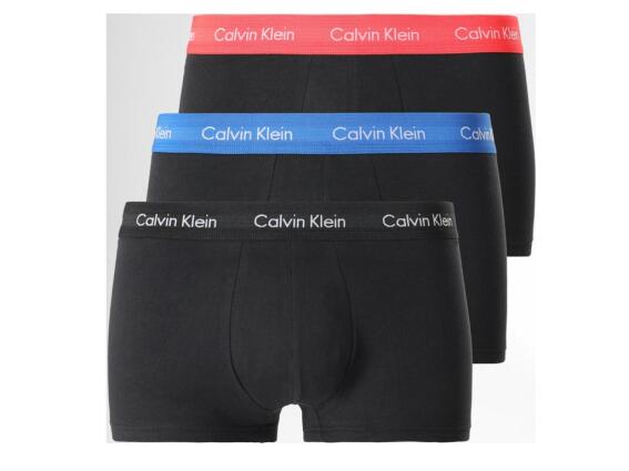 Calvin Klein Σετ Ανδρικά Μποξεράκια Πακέτο 3 τεμαχίων με χρωματιστά λάστιχα, Boxers 3-pack Small