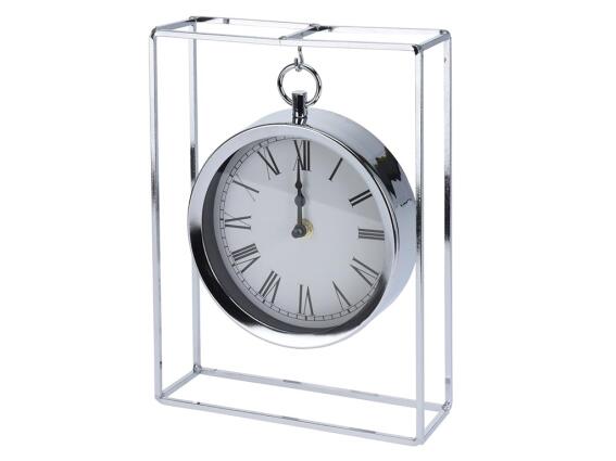 Επιτραπέζιο Αναλογικό Ρολόι με μεταλλικό πλαίσιο, 18x8x25 cm, Table clock