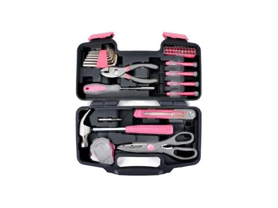 Kinzo Ladies σετ εργαλειοθήκη 39 τεμαχίων για κορίτσια σε ροζ χρώμα, 24x10x2 cm