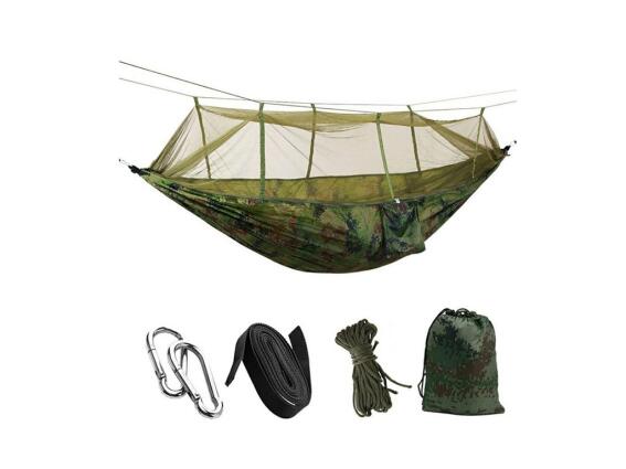 Αιώρα για τον Κήπο και το Camping με σχέδιο military και κουνουπιέρα, 260x140 cm