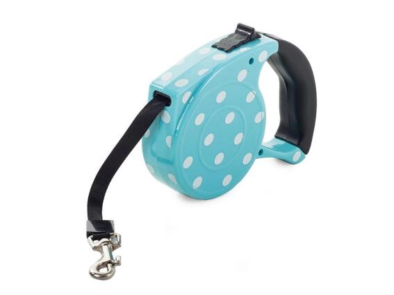 Πτυσσόμενος Οδηγός Βόλτας Λουρί για Σκύλους με ιμάντα 5m και stop σε Γαλάζιο χρώμα